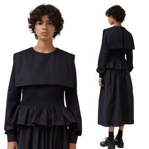 NWT Molly Goddard Lucy Peplum Cotton Poplin Top Whimsygoth Size (UK 10)